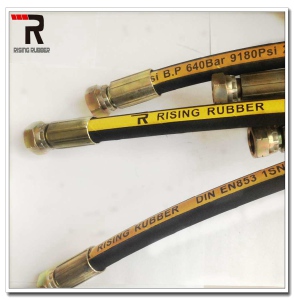 Steel Wire Reinforced Hydraulic Rubber Pipe Rubber Industry
